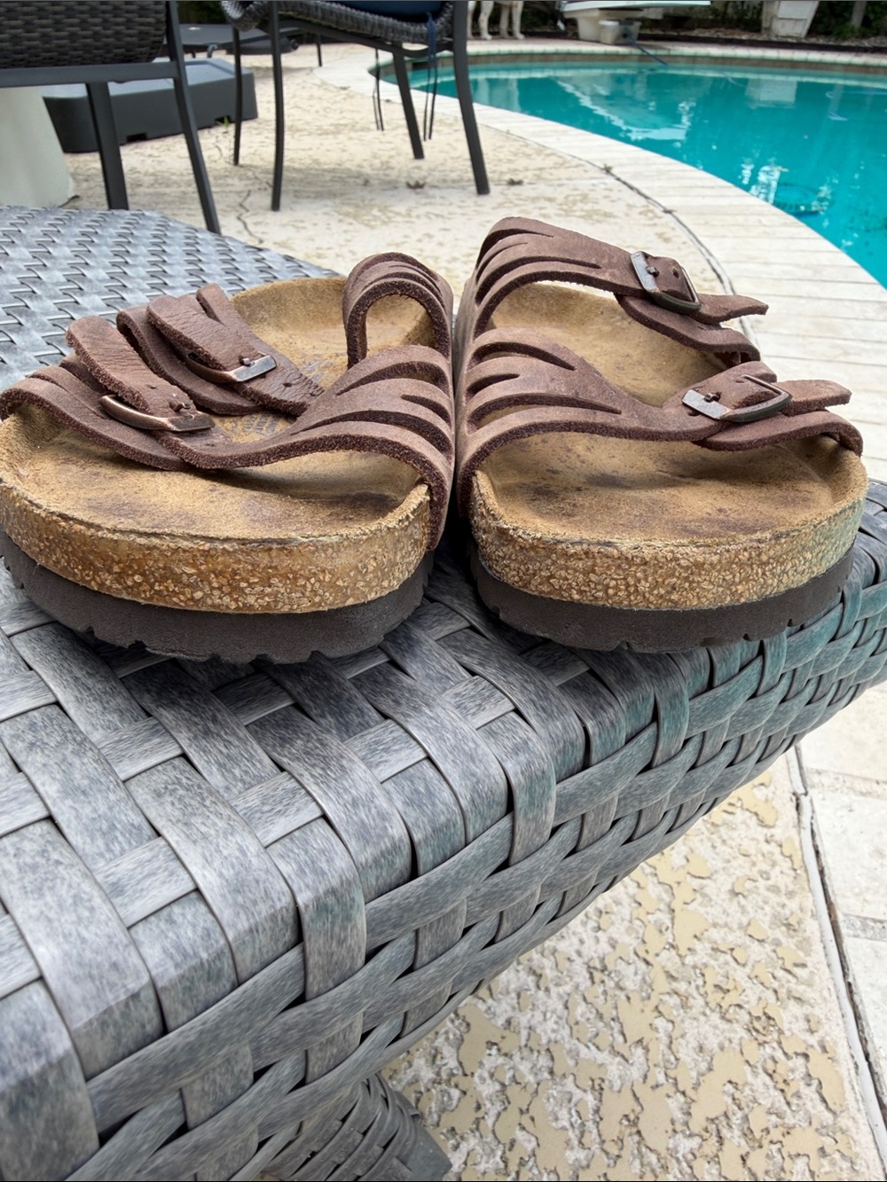 Birkenstock Granada Brown Suede Sandal Slides 41 W10 - Picture 6 of 6